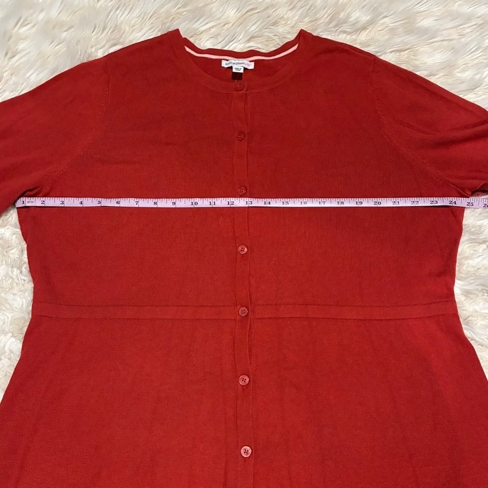 Isaac Mizrahi Orange Cardigan Sweater Button Down High Low Cut NWT size 1X - Picture 15 of 15